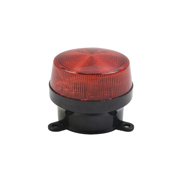 S-FIRE SF-STRR Mini estrobo color Rojo con montaje de pestaña/ Montaje de 68 mm diámetro y 5 cm alto/ Consumo de corriente de solo 150mA