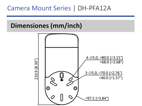 DAHUA PFA12A -Caja de conexiones Dahua, fabricada en policarbonato resistente, compatible con cámaras bullet y domo. Ideal para montaje en pared, proporciona una instalación segura y ordenada, protegiendo conexiones y cables