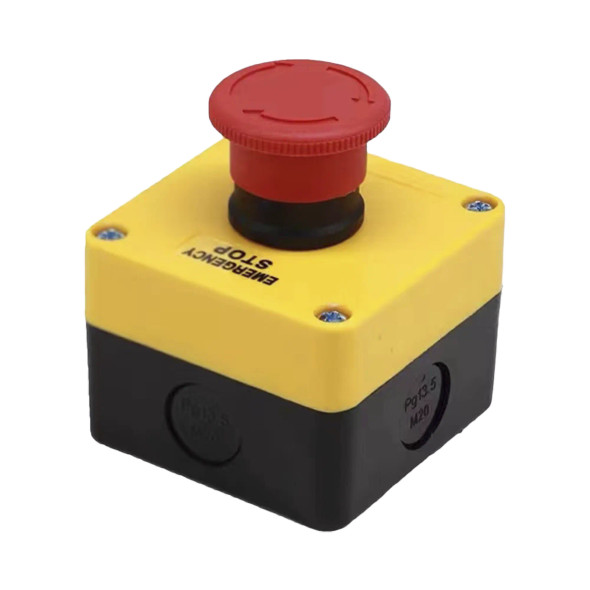 ACCESSPRO XBS-S-T01 Botón de Stop Tipo Enclavado / Para Barreras Vehiculares, Operadores Corredizos y Abatibles.