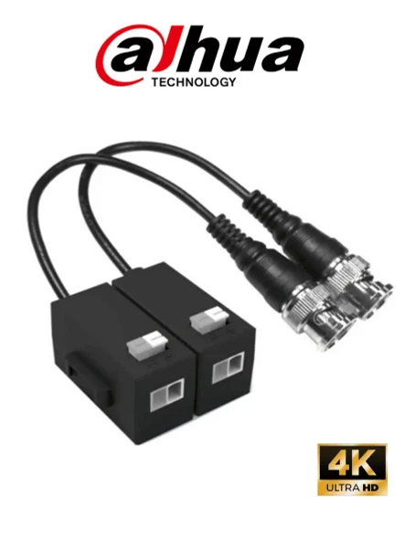 DAHUA DH-PFM800-N - Transceptores pasivos HDCVI 4K / 1 canal de transmisión de video / 720P hasta 400m (1312.34ft) 1080Phasta 250m(820.21ft) / UTP CAT 5E & CAT6 / Anti intertferencia hasta 60db / Compatible con formatos HDCVI, AHD, TVI y CVBS