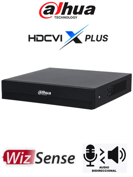 DAHUA DH-XVR1B08H-I/T - DVR de 8 canales 5MP Lite con WizSense y H.265+/ HDCVI X PLUS/ Audio Bidireccional en los 8 Canales/ Soporta 8 canales + 4 IP o hasta 12 canales IP/ SMD Plus y Búsqueda inteligente de Humanos y Vehículos/ 