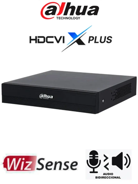 DAHUA DH-XVR1B08H-I/T - DVR de 8 canales 5MP Lite con WizSense y H.265+/ HDCVI X PLUS/ Audio Bidireccional en los 8 Canales/ Soporta 8 canales + 4 IP o hasta 12 canales IP/ SMD Plus y Búsqueda inteligente de Humanos y Vehículos/ 