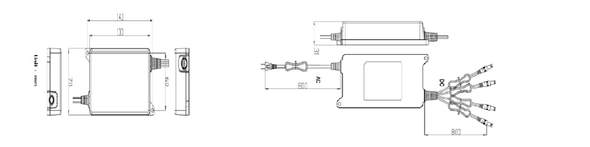 DAHUA PFM322 - Fuente de Poder Regulada de 12 Vcc 2.8 Amperes/ 4 Canales/ 0.7 Amper por Canal/ Protección de Temperatura/ Color Negro