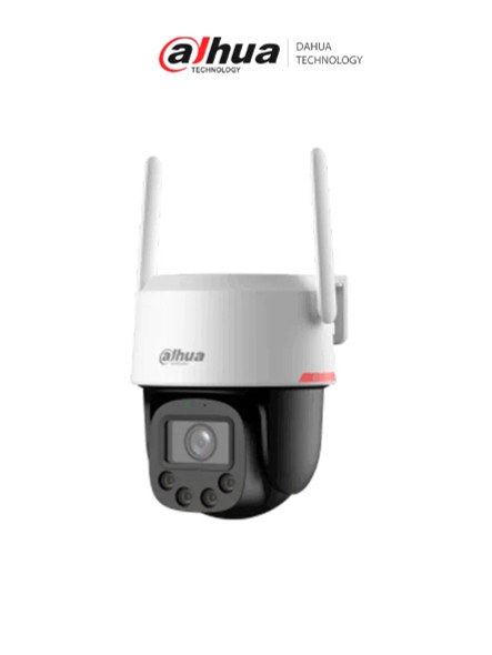Dahua DH-IPC-PT2549DC1-SW-PV - Cámara IP PT Wifi de 5 MP Lente 3.6mm Wifi/ WizColor/ Auto tracking/ Detección de humanos y vehículos/ Hasta 30 m/ Audio bidireccional/Disuasión activa de luz y sonido/ Preset/Ranura micro SD/wifi 6/ IP66
