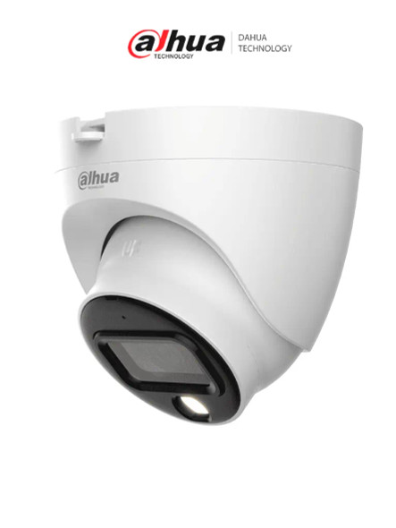 DAHUA DH-HAC-HDW1239TLQN-A-LED-0280B-S3 - Cámara Domo de 2 Megapixeles ofrece video Full Color con lente de 2.8 mm, WDR de 130 dB, visión de 107°, micrófono integrado, y 30 m de iluminación LED; IP67, fácil de instalar