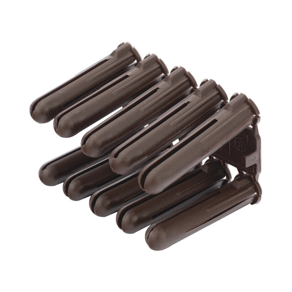 THORSMAN TP-2B Taquete café 5/16" para tornillo 10mm x 1 3/4" (100pzs) (1104-04100)/ Doble expansión para máxima sujeción en concreto/ Cuello evita hundimiento en perforaciones profundas