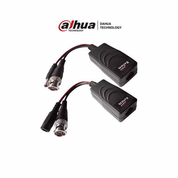 DAHUA PFM802 - Par de Transceptores Pasivos de Hasta 4 Megapíxeles para Video y Energía/ Distancia de Hasta 150 Metros/ Voltaje de Entrada de 12-15V DC/ Cableado por RJ-45/ Conectores BNC y de Energía/ Soporta: HDCVI/TVI/AHD/CVBS