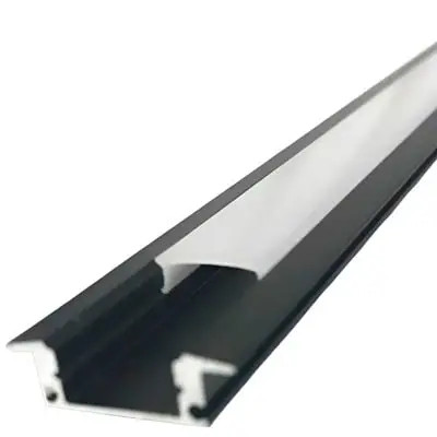 QOP Q07-02N PERFIL DE ALUMINIO PARA EMPOTRAR/ COLOR NEGRO/ 2 METROS/ CON TAPA