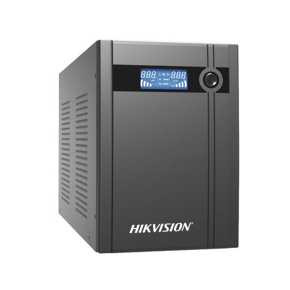 HIKVISION DS-UPS2000-X UPS de 2000 VA / 1200 W / Pantalla LCD / Protección Contra Sobrecarga y Descarga / Entrada y Salida 120 VCA / 4 Tomas NEMA 5-15R