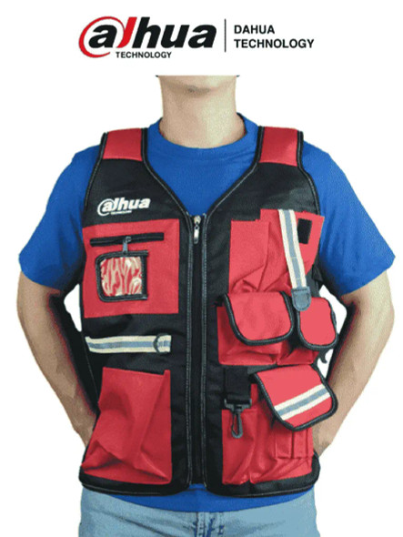 DAHUA MATPRO022 - Chaleco de Trabajo con Logo Dahua/ Color Rojo/ Unitalla/ Promocional