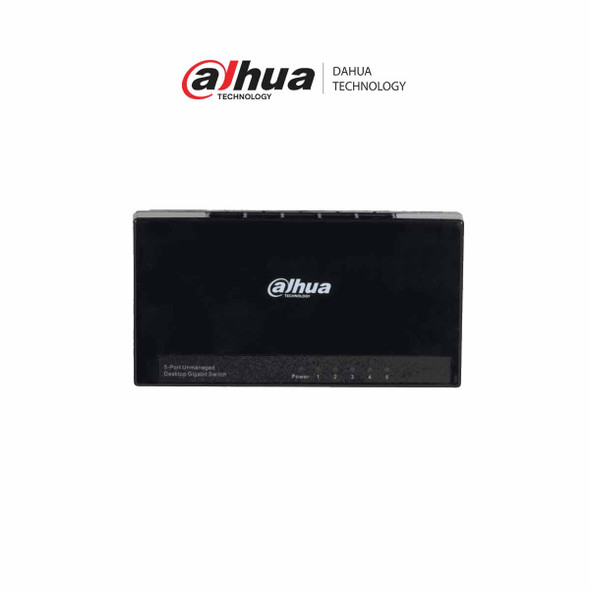 DAHUA PFS3005-5GT-L - Switch para Escritorio 5 Puertos/ Gigabit Ethernet/ 10/100/1000/ Diseño Compacto/ Capa 2/ Switching 10 Gbps/ Velocidad de Reenvio de Paquetes 7.44 Mbps/ Blanco.