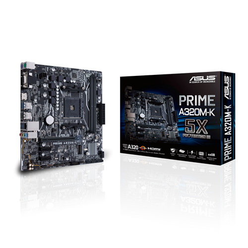 AMD A320, Motherboard ASUS Prime A320M-K, AMD Ryzen AM4