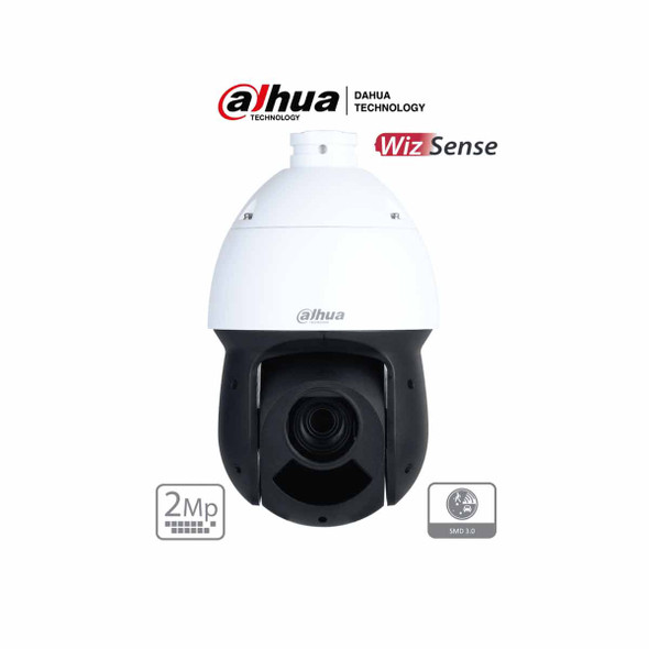 DAHUA SD49225DB-HNY - Cámara IP PTZ de 2 MP/ WizSense/ 25x de Zoom óptico/ IR de 100 m / H.265 / WDR Real de 120 dB/ Protección perimetral / Detección de rostros / SMD Plus/ Ranura para MicroSD/ IP66/ E&S de alarma y audio
