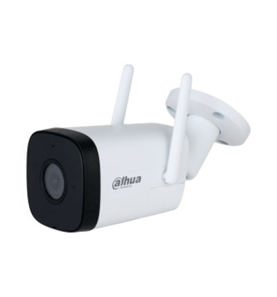 DAHUA IPC-HFW1230DT-STW - Cámara IP Bullet Wifi de 2 Megapixeles/ Lente de 2.8 mm/ 100 Grados de Apertura/ IR de 30 Metros/ H.265/ Microfono y Altavoz Integrados/ Ranura MicroSD/ IP67/ Detección de Movimiento.