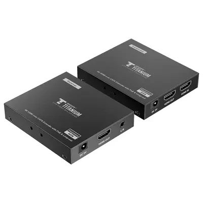 EPCOM TT-672PRO Kit Extensor HDMI para distancias de 70 metros / Resolución 4K x 2K@ 60 Hz/ Cat 6, 6a y 7 / IPCOLOR / CERO LATENCIA / SIN COMPRIMIR / Salida Loop / Control IR / Salida de audio de 3.5mm / PoC