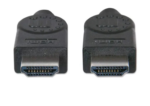 MANHATTAN 306133 Cable HDMI de Alta Velocidad / 4K@30Hz, 3D, HDMI Macho a HDMI Macho, Blindado, Negro, 5 m (16.5 ft.)