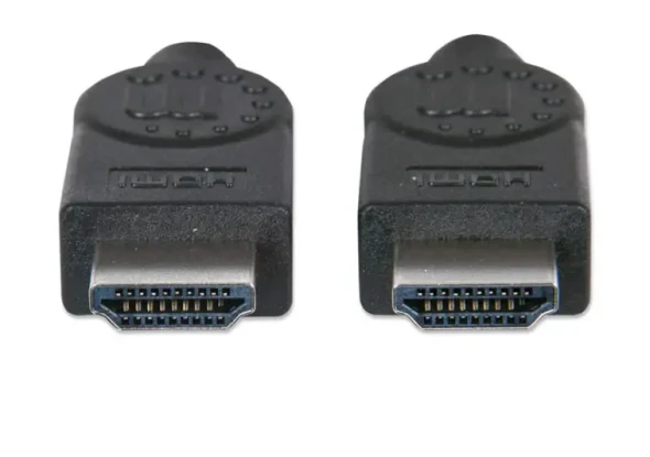 MANHATTAN 306133 Cable HDMI de Alta Velocidad / 4K@30Hz, 3D, HDMI Macho a HDMI Macho, Blindado, Negro, 5 m (16.5 ft.)