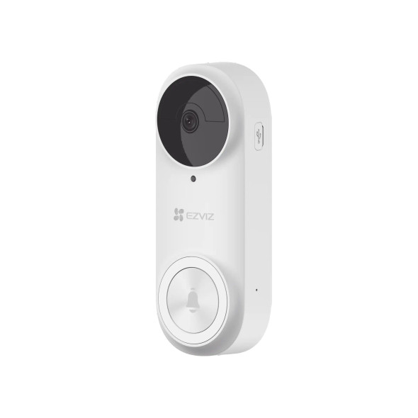 EZVIZ CS-DB2KIT Timbre con Cámara Wi-Fi (Doorbell) de Batería Recargable / Libre de Cables / Uso Exterior Con Protección (IP65) / Cámara 3 Megapíxel / Llamada a la App / Incluye Timbre Para Interior Con Timbres Seleccionables / Ranura
