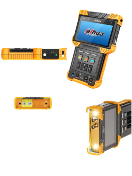 DAHUA PFM900-E - Probador de Video IP y HDCVI/ Soporta H.264 y H.265/ Soporta Control PTZ & Probador de Audio/ Soporta Prueba de Cable de Red/ Multimetro Digital/ Salida Poe 802.3at y Salida de 12v 2Amp