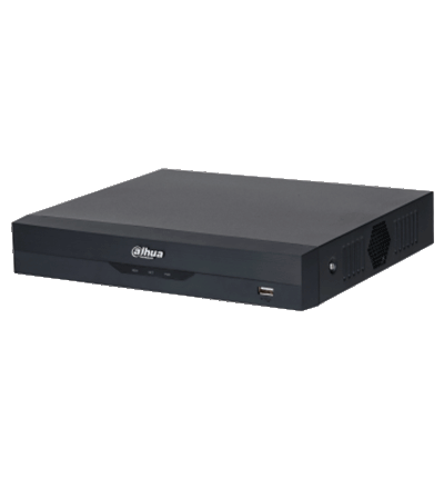 DAHUA XVR5108HS-4KL-I3 - DVR 4K WizSense de 8 canales + 8 IP o hasta 16 IP. Incluye SMD Plus, Protección Perimetral y reconocimiento facial, codificación con IA, H.265+, y soporta CVI, AHD, TVI, CVBS e IP. Compatibilidad con IoT y POS