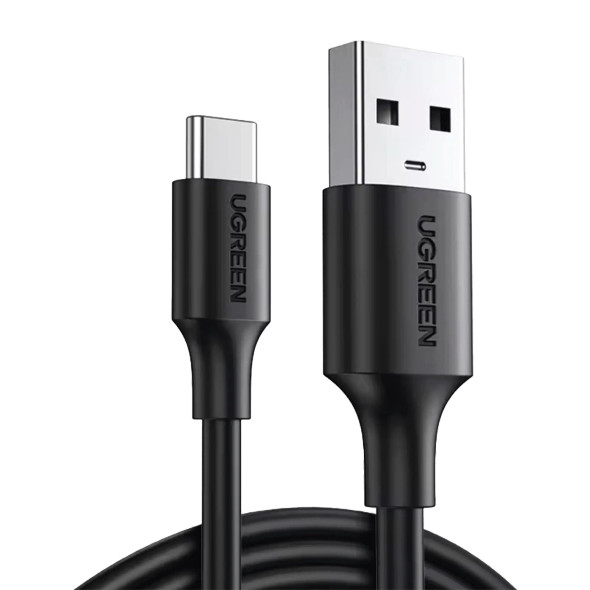 UGREEN 20884 Cable USB-A a USB-C | 2 Metros | Carga y Sincronización de Datos | Carga Rápida 60W | Datos 5 Gbps | QC 3.0/2.0 | FPC | AFC | Protección Integrada | Duradero y Flexible| Caja ABS | Cubierta de TPE | Color Negro.