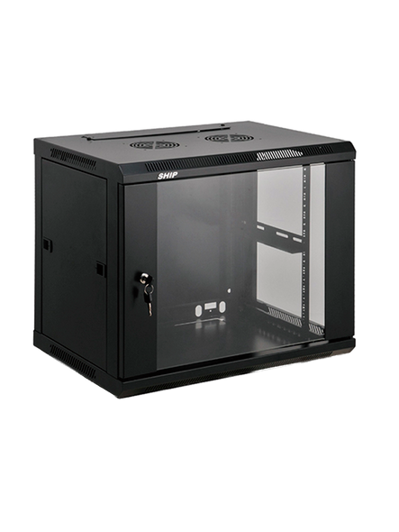 SAXXON SA661201 - Gabinete de pared de 12 UR, fijo, capacidad de carga de 60 Kg. Dimensiones: 60x60x63.5 cm, Gabinete prearmado, Diseñado para montaje en pared