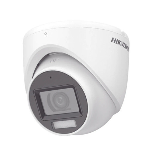 HIKVISION DS-2CE76K0T-LMFS [Dual Light + ColorVu] Camara Domo/ Turret TURBOHD 3K (5 Megapixel) / Lente 2.8 mm / 30 mts IR + 20 mts Luz Blanca / Gran Angular 104.9° / Exterior IP67 / Micrófono Integrado / dWDR / 4 Tecnologías / Metal
