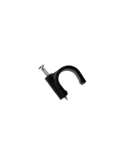 OEM LMG-NCC-7mm-BK - Grapa de pared / Diámetro interno 7 mm / Altura 8.7 mm / Color negro / Bolsa de 50 piezasLMG-NCC-7mm-BK - Grapa de pared / Diámetro interno 7 mm / Altura 8.7 mm / Color negro / Bolsa de 50 piezas