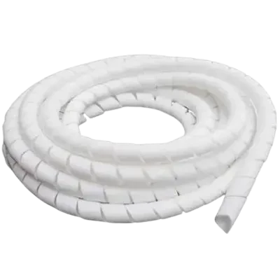 HM SPIRAL-1/2 Manguera Espiral PVC - 1/2 - Color Blanco - Ofrece Protección contra la Abrasión para Cables, Mangueras y Tubos
