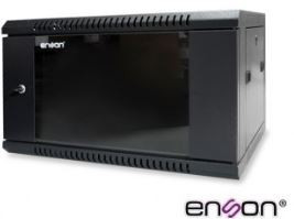 ENS-RKGB6U EC060ENS05 GABINETE RACK 19 GABINETE CERRADO / ENSAMBLADO / 6U / 600X450MM.Fabricado en acero laminado en frio con marco soldado. Y una capacidad de carga de hasta 60 Kg Paneles laterales desmontables y puerta de cristal con cerradura