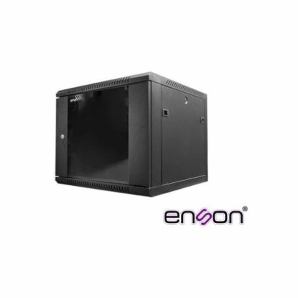 ENSON ENS-RKGB9U2 GABINETE DE PARED  9UR PUERTA FRONTAL DE CRISTAL TEMPLADO CON CERRADURA DE SEGURIDAD RANURAS DE VENTILACION EN LA PARTE SUPERIOR PARA 2 VENTILADORES DE 11 CM 600X600X501MM