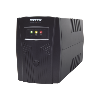 EPCOM EPU600L UPS de 600VA/360W / Topología Línea Interactiva / Entrada y Salida 120 Vca / Clavija NEMA 5-15P / 4 Tomas NEMA 5-15R/ Sin Protector RJ11 ni RJ45. Regulador AVR para voltaje puro.