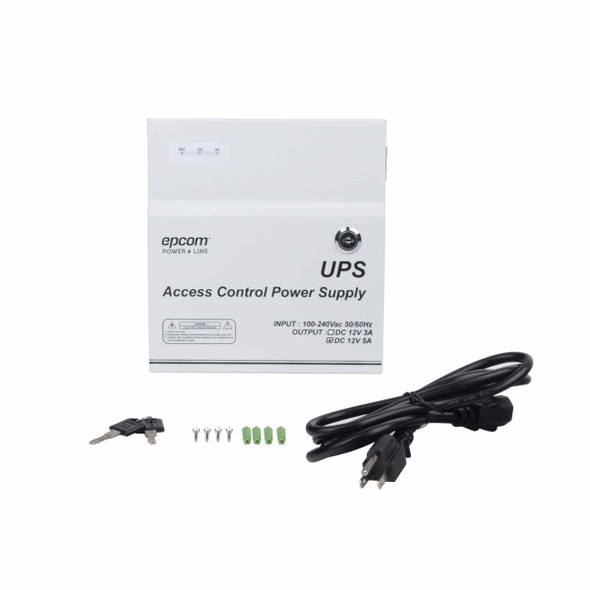 EPCOM PL12DC3ABK FUENTE DE ALIMENTACION PROFESIONAL CON CAPACIDAD DE BATERIA DE RESPALDO, REQUIERE BATERIA, 12 V CC a 3 A, 1 SALIDA CON TEMPORIZADOR INTEGRADO; VOLTAJE DE ENTRADA: 96-264 VCA