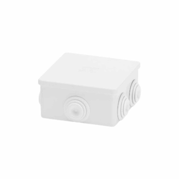GEWISS GW-44-003 CAJA REGISTRO 6 ENTRADAS PVC, tapa a presión, 80x80x40 MM (Medidas internas, mayor área permisible para el cable.