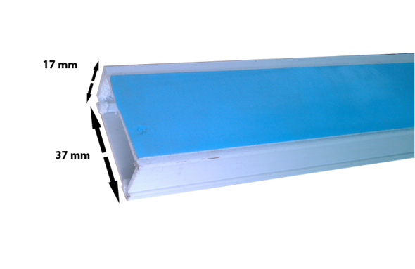 HM HM1737-2A CANALETA PVC 17X37 2M ADHEs,CANALETA PVC / BCA / 17X37MM / 2MTS / S/DIV / ADHERIBLE.