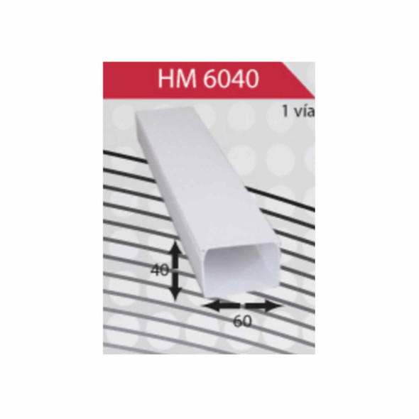 HM HM6040-2.5 CANALETA PVC 60X40MM 2.5M 