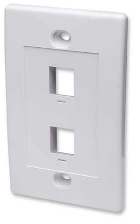 INTELLINET 163293 - TAPA (FACEPLATE) / 2 PERFORACION / BLANCO.