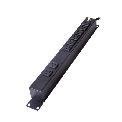 LINKEDPRO HTCM-1U BARRA 8 CONTACTOS CUADRADA TOMACORRIENTE HORIZONTAL (PDU) DE 8 CONTACTOS (NEMA 5-15R) RACK 19" 1UR. VOLTAJE ENTRADA/SALIDA: 120Vca/15A