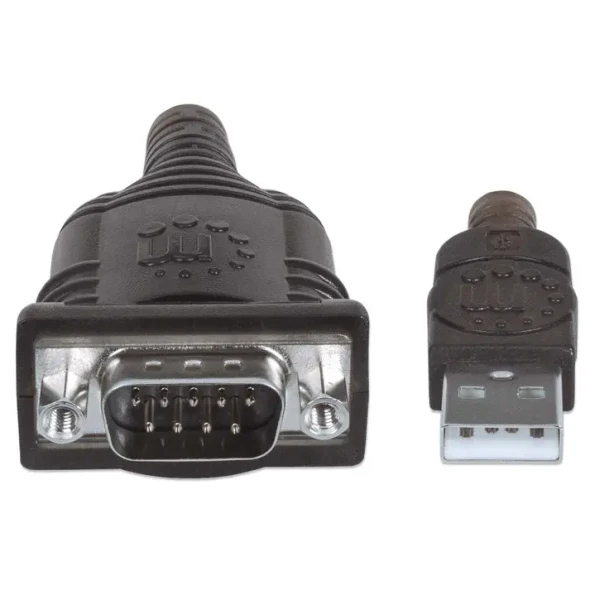 MANHATTAN -205153- Convertidor Serial a USB Conecta un dipositivo Serial/RS232/COM/DB9 a un puerto USB, Chip Prolific PL-2303RA, 45 Cm (18 in.) / Empaque tipo bolsa.