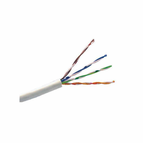 SAXXON OUTP6CCA305BC - Cable UTP CCA / Categoria 6 / Color blanco / Interior / 305 Mts / Redes / Video / 4 Pares. Es un cable UTP de categoría 6 diseñado para redes de alta velocidad.