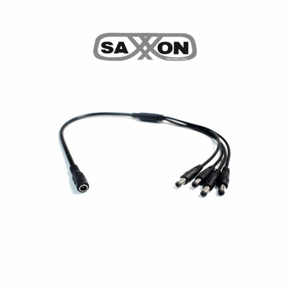 SAXXON PSUWB07 - Divisor de Energía para 4 Cámaras/ 1 Conector Hembra + 4 Conectores Macho/ 2.1 mm/ 
