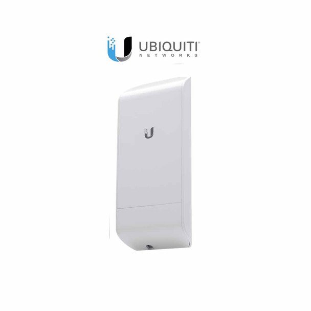 UBIQUITI NANOSTATION LOCOM2 - Radio con antena integrada Airmax 2.4GHz para uso en exteriores con tecnología MIMO. Cuenta con un panel de antena de 8 dBi y una potencia de transmisión de 23 dBm, ofrece un rendimiento de hasta 150 Mbp.