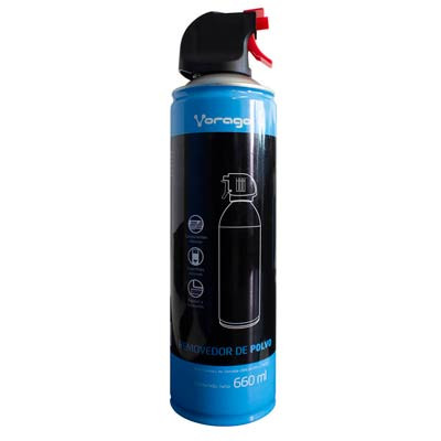 VORAGO CLN-300 AIRE COMPRIMIDO REMOVEDOR DE POLVO 660 ML. Formulado a base de gases inertes de alta pureza (ultrafiltrados y libres de humedad), envasado en alta presión.no daña la capa superior de ozono.