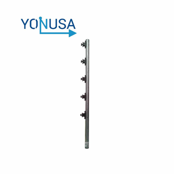 YONUSA TUBOAP101 - Poste de paso para cerco eléctrico, tubo con 5 aisladores de paso instalados/ Tubo de 1.20 mts. listo para instalación en campo
