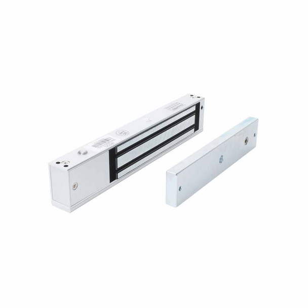 ACCESSPRO MAG600NLED CHAPA MAGNETICA 600LBS con LED Ultra-brillante, Sensor de Estado de Placa y Sin Magnetismo Residual,fuerza de sujeción de 280 kg (600 lbs) Voltaje seleccionable de 12/24 VCC con +10% Dimensiones de imán 250 x 48.8 x 27.9 mm.