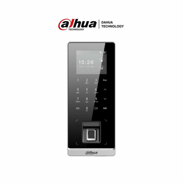 DAHUA ASI2212H-W - Control de Acceso Exterior IP65/ 3,000 Huellas/ 30,000 Tarjetas Mifare y Passwords/ 150,000 Eventos/ Diseño Delgado y Elegante/ Desbloqueo Remoto/ TCP/IP/ AutoRegistro/ P2P/ Funcion de Timbre.