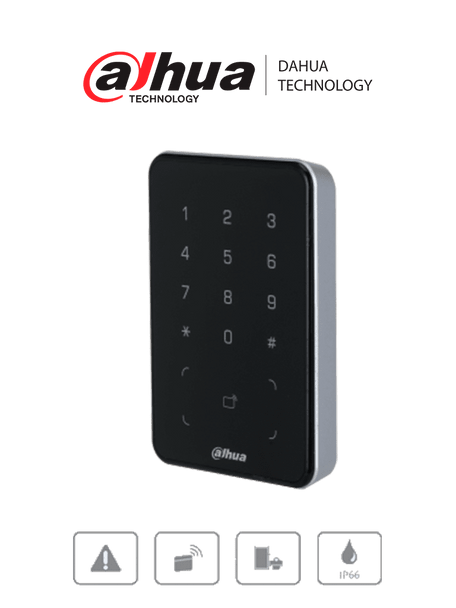 DAHUA DHI-ASR2101A-ME  - Lectora con Tecnología Dual con Teclado para Panel de Control de Acceso
