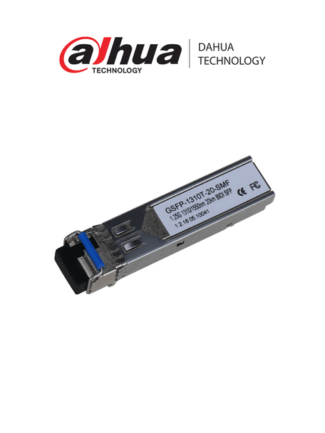 DAHUA GSFP-1310T-20-SMF - Modulo de Fibra Optica SFP/ Monomodo/ Transmisión Bidirecciónal/ Conector LC/ Hasta 20Km/ TX 1310nm,RX 1550nm