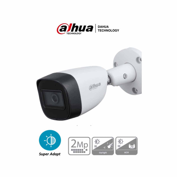 DAHUA HAC-HFW1231CM-28 - Camara Bullet 1080p/ Super Adapt/ Metalica/ Lente de 2.8mm