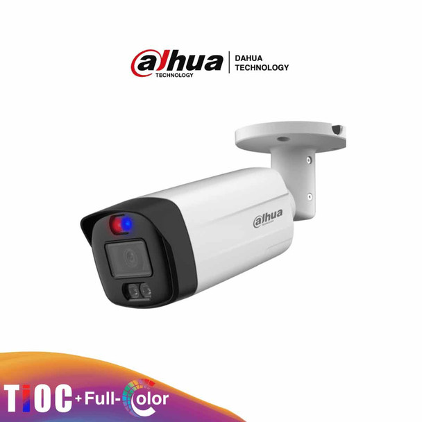 DAHUA HAC-ME1509TH-PV - Cámara Bullet TiOC de 5 Megapíxeles TiOC/Full Color/ Disuasión Activa con Estrobo de Luz Roja y Azul/ Lente de 3.6 mm